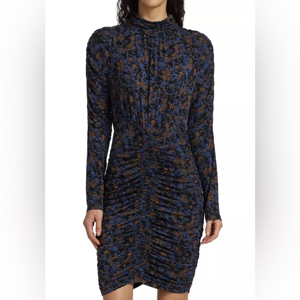 Gretna Sapphire Multi Floral Dress Veronica Beard